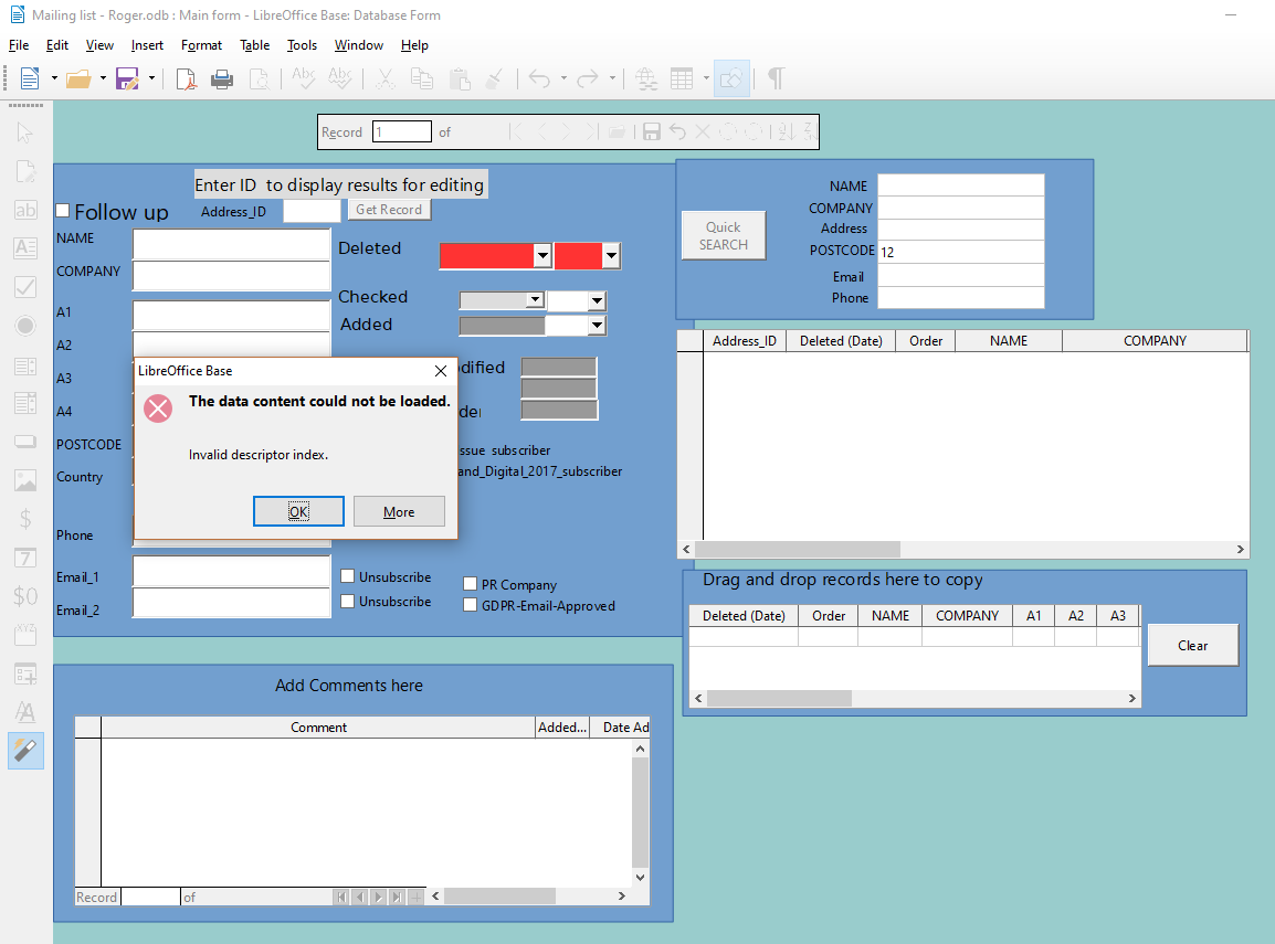 LibreOffice: CorruptedConfigurationException Exception Reference