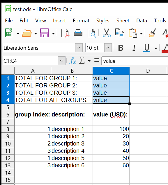 Libreoffice calc deals