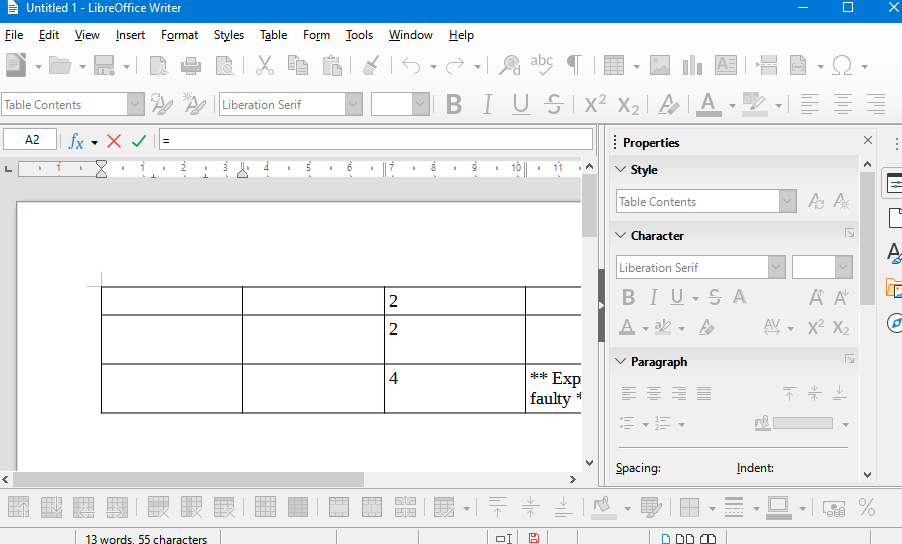 Character count - English - Ask LibreOffice