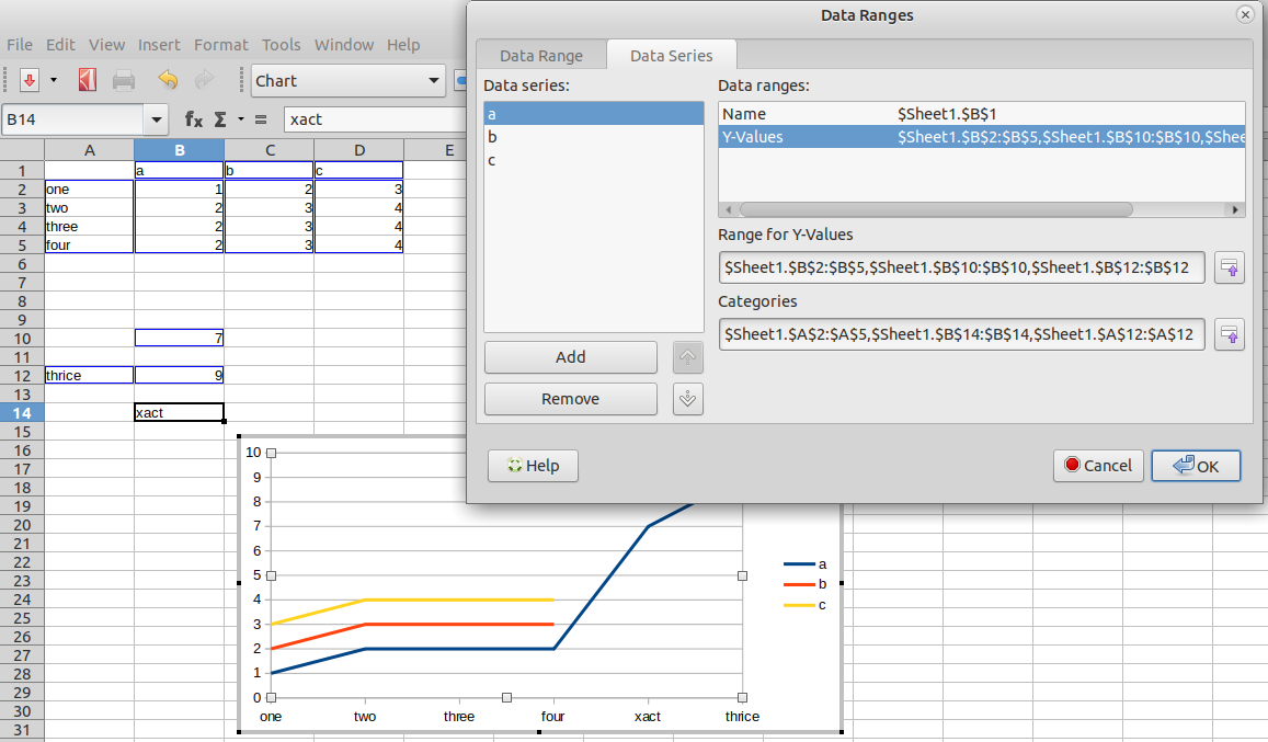 Include column labels of noncontinguous data ranges English