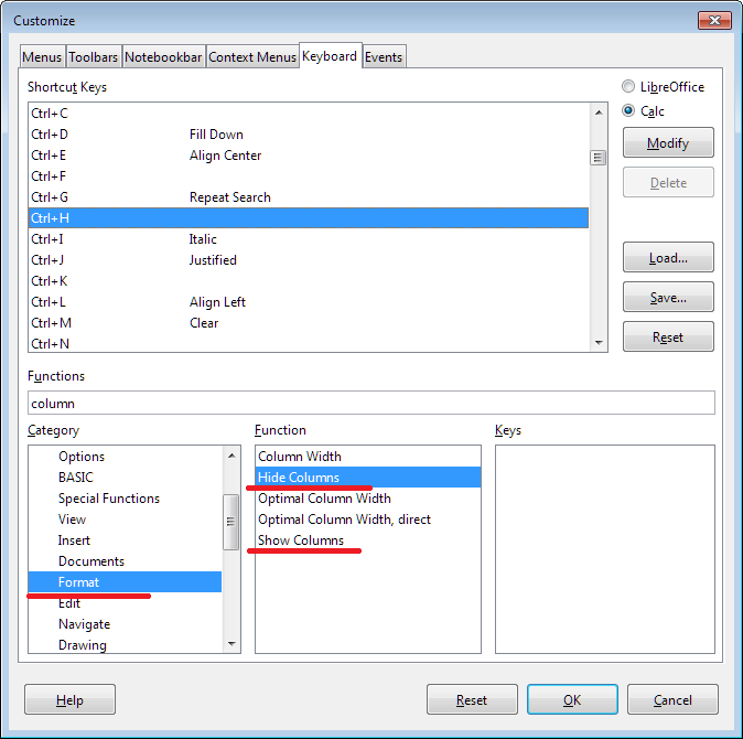 How do hide and unhide columns please English Ask LibreOffice