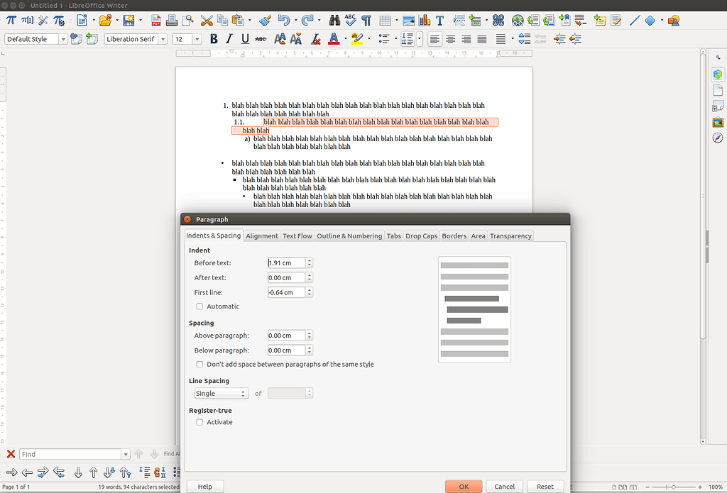 Spacing In Numbered List With Sub Numbering In Writer English Ask