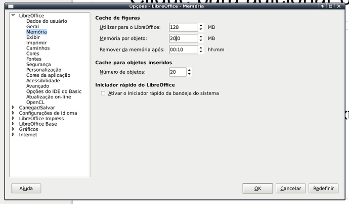 Uso da Memória Pelo LibreOffice