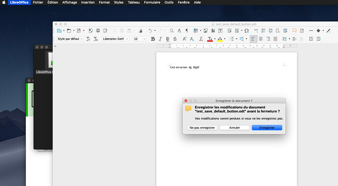 LibreOffice 6.0.7 sous macOS 10.14