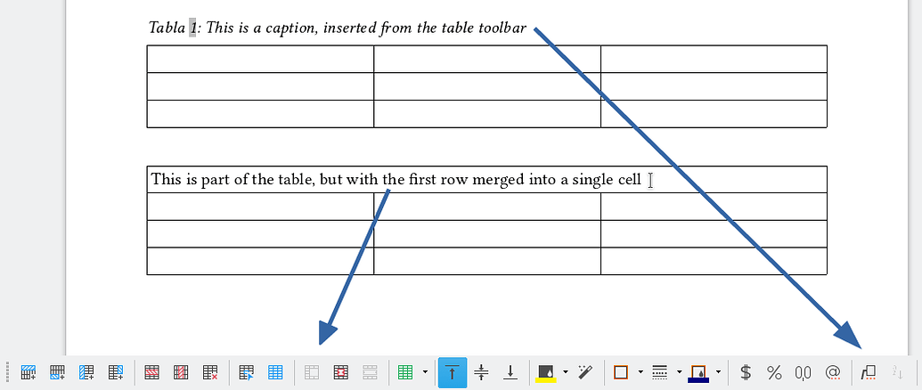 How To Put A Title At The Top Of Table English Ask LibreOffice