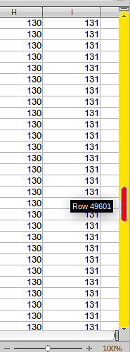 scroll bar area