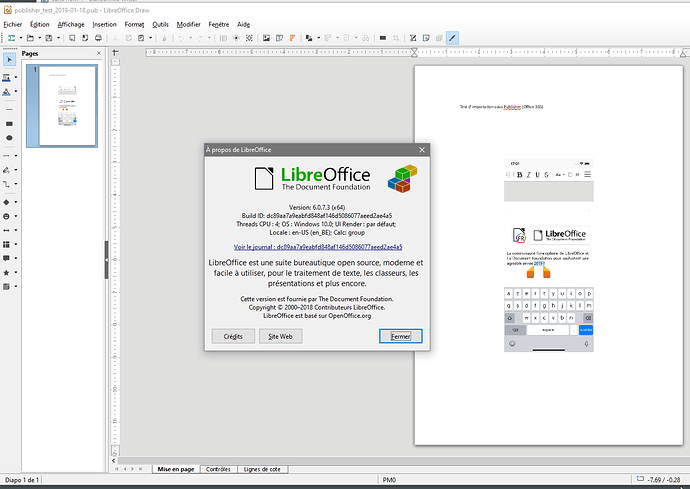 Windows 10, LibreOffice 6.0.7