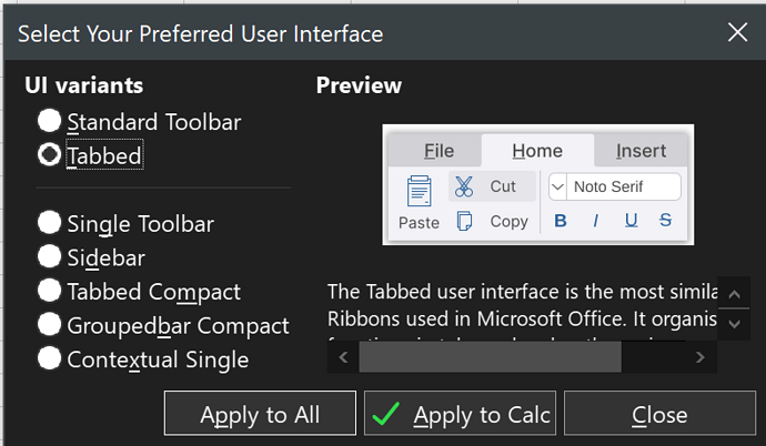 libreoffice calc user interface dialog squished 20240614