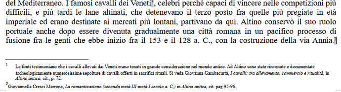 formattazione balorda delle note