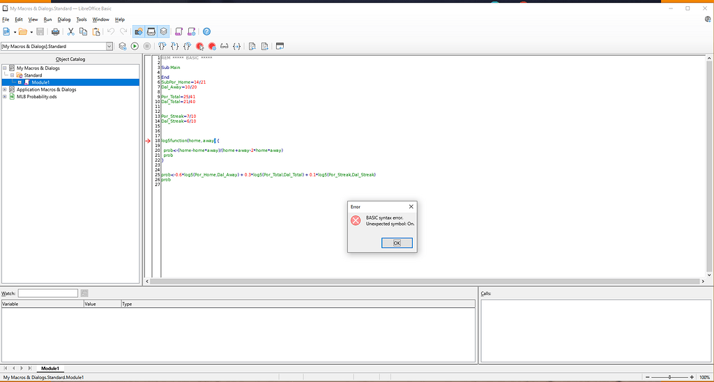 Calc BASIC Synax Error - English - Ask LibreOffice