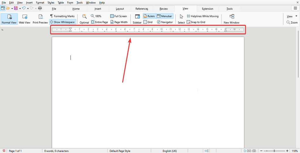 How to remove the Horizontal Ruler in LibreOffice Writer? - #2 by