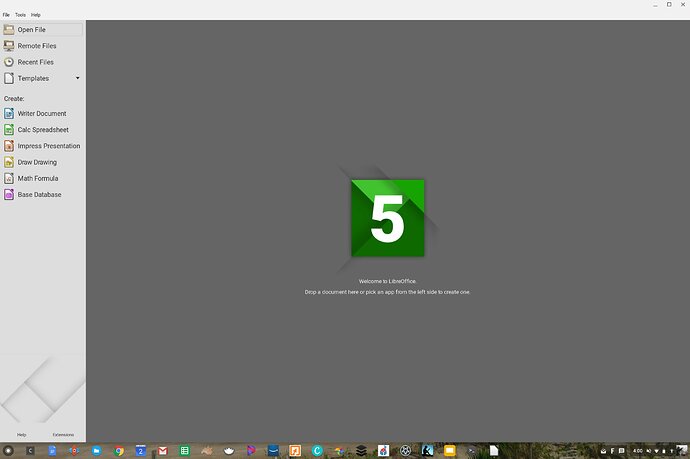 LO screenshot under Chrome OS