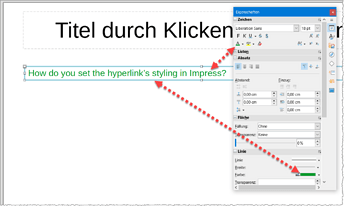 82232 HB How do you set the hyperlink’s styling in Impress