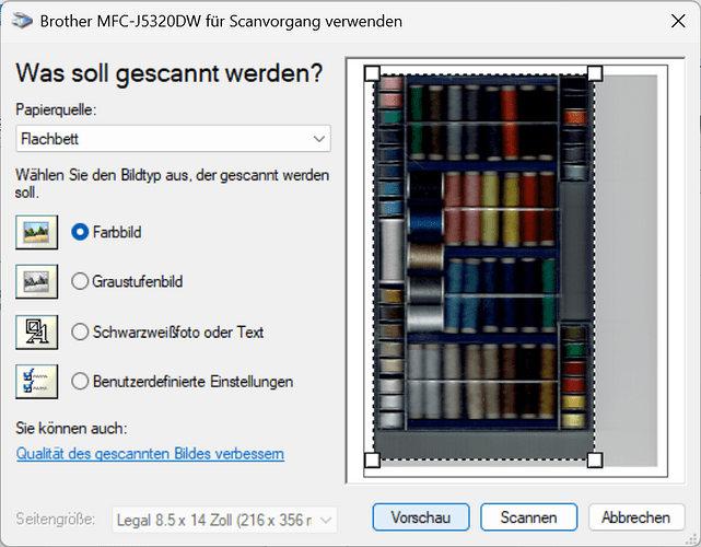125324 HB Scannen Dialog Brother verwenden Vorschau