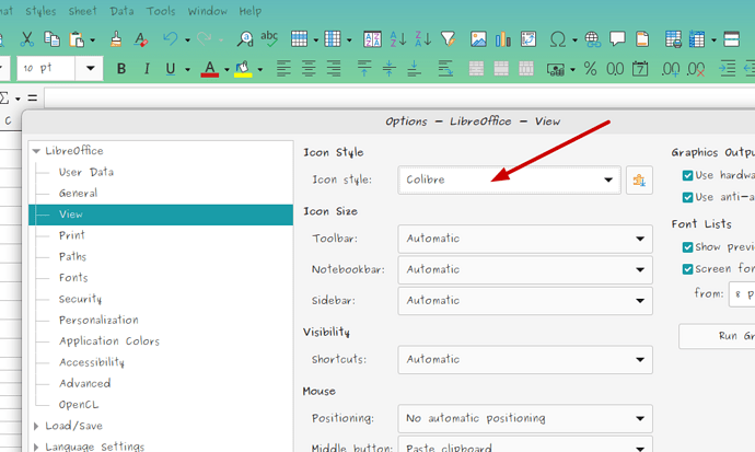 LibreOffice Icon Colors