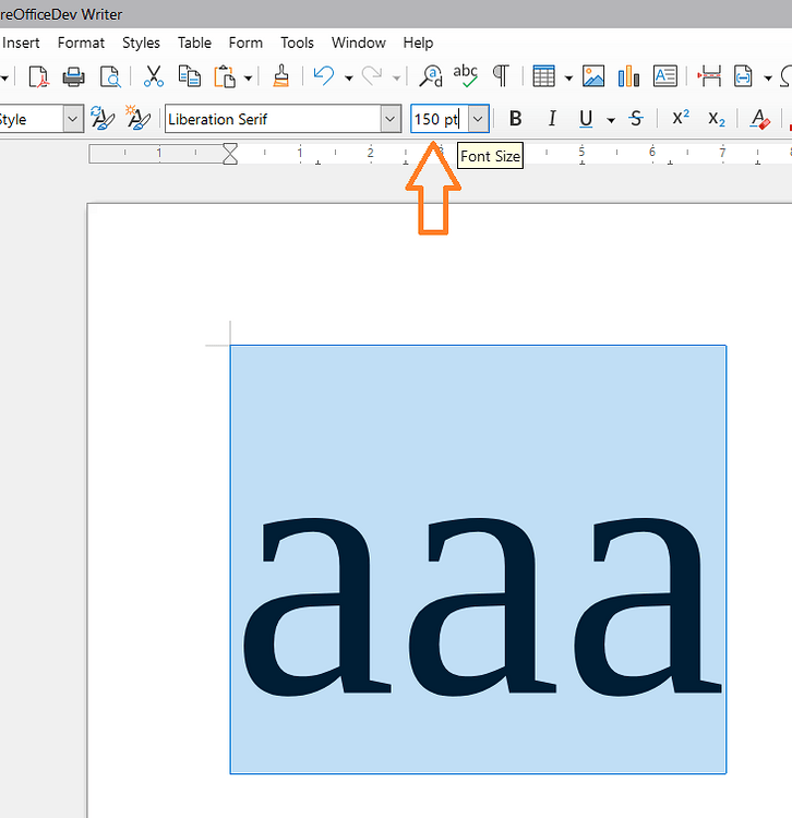 Extra large font size - English - Ask LibreOffice