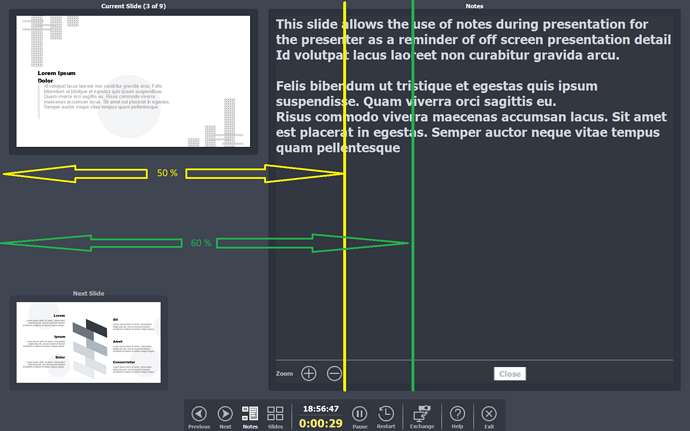 Impress presenter console with notes (request)