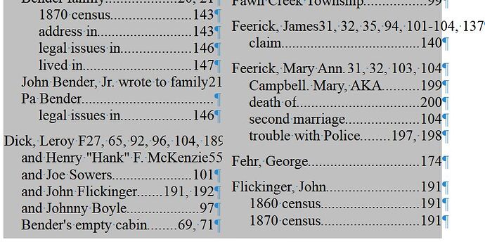 Index issue