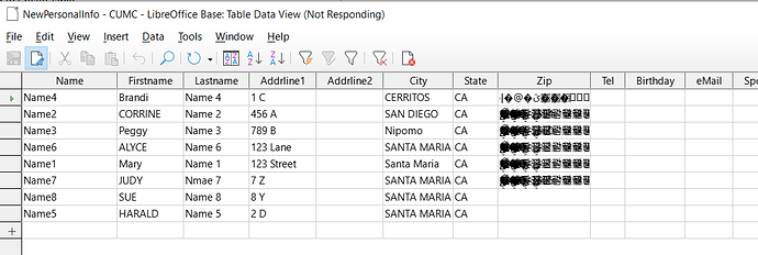 Table Sort on Zip