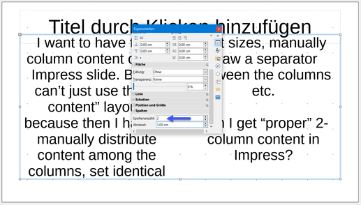 88706 HB How do I create an Impress slide with a two-column content