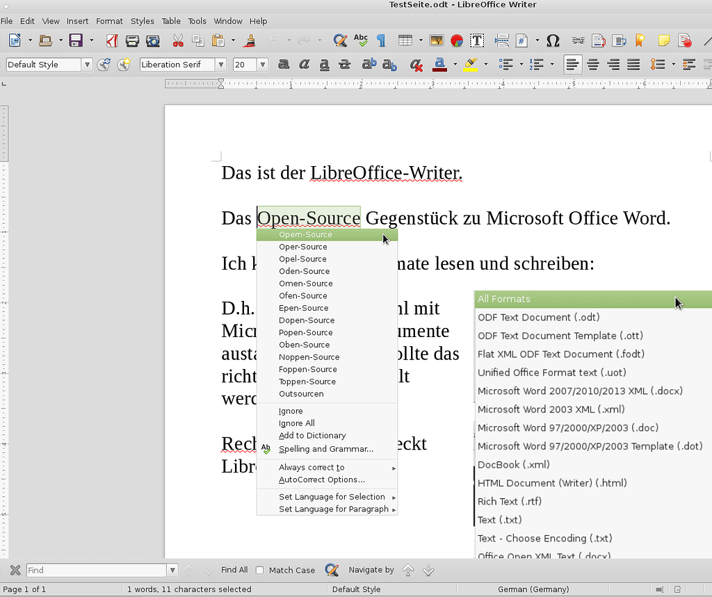 Linux Libreoffice Workshops In Germany German Spell Checking English Ask Libreoffice