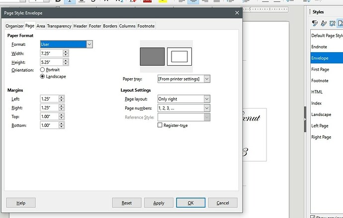 envelope templates for libreoffice