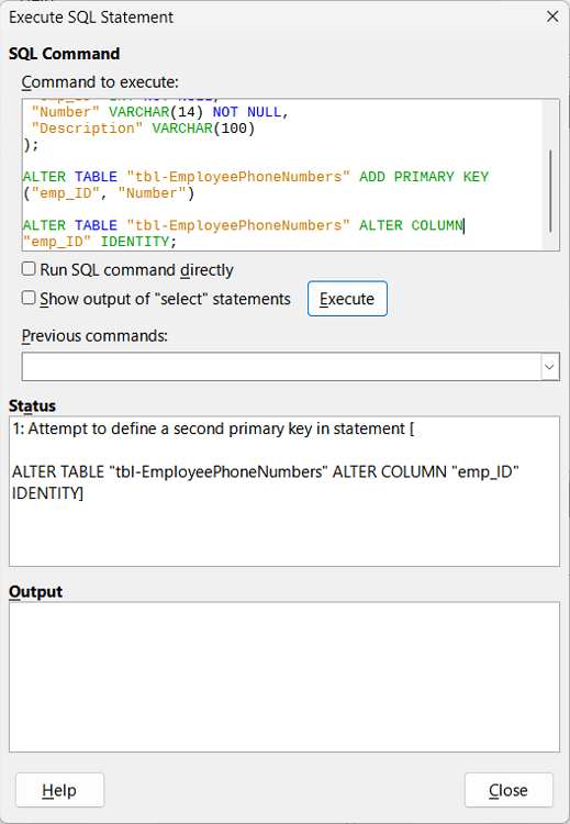 Using sql to create primary key in a field - English - Ask LibreOffice
