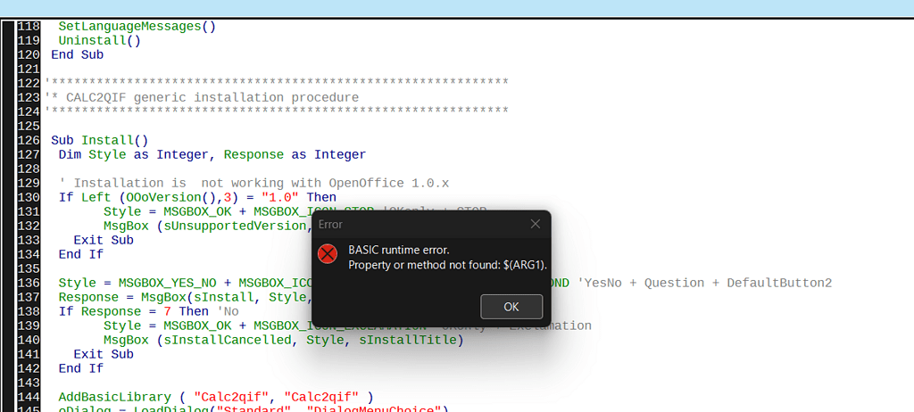 Calc2Qif Macro Error - English - Ask LibreOffice