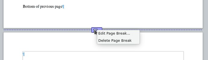 Dotted line between pages