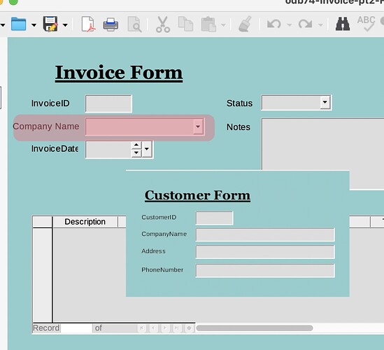 Inovice form