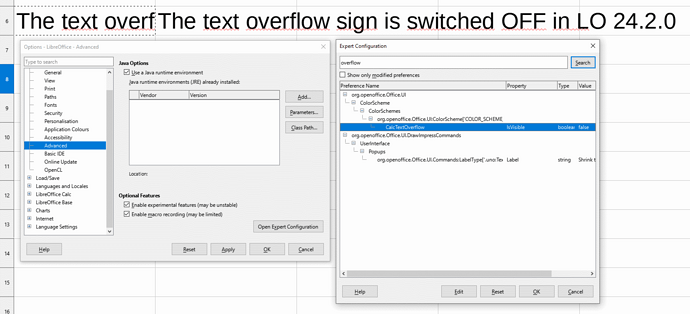 Text overflow - expert settings