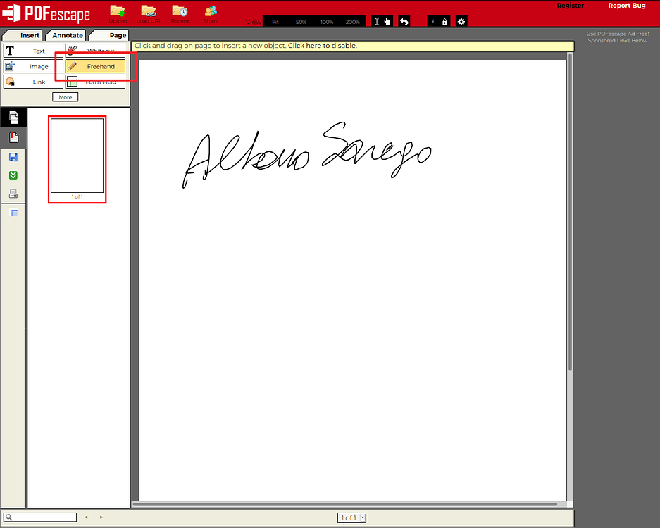 how to sign a document in libreoffice writer