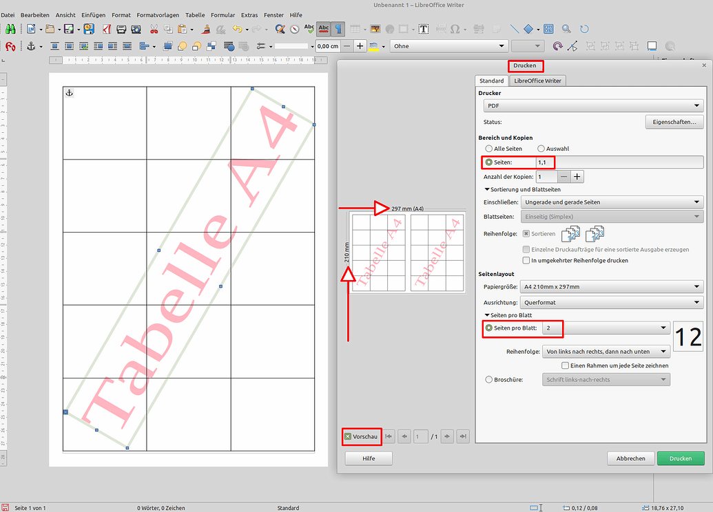 Din A4 erstellte Seite auf Din A5 verkleinern - Deutsch - Ask LibreOffice