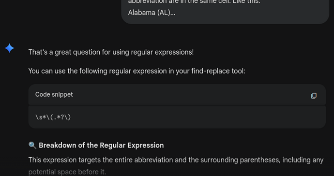 Calc - Regular expression to find and replace anything in parentheses ...