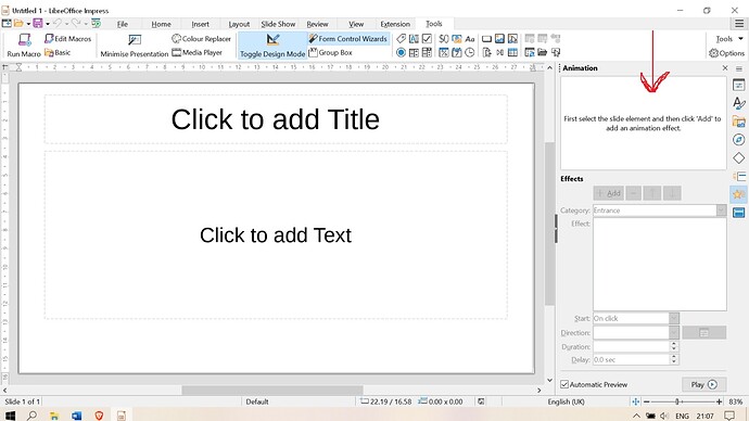 LibreOffice Impress - Animation Normal