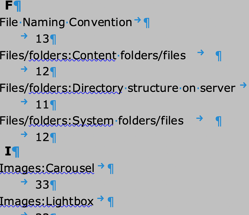 libreoffice index