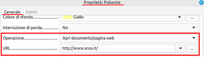 Collegamento remoto a pulsante