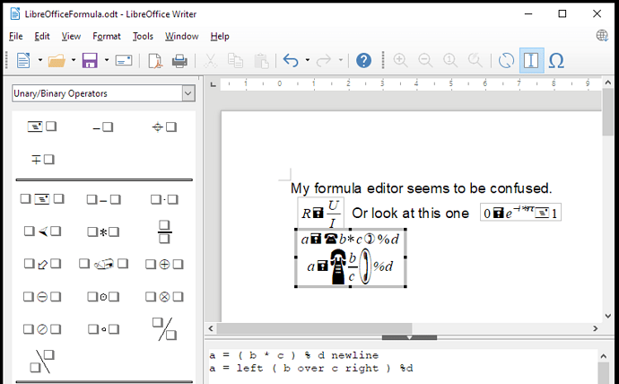 LibreOfficeFormula