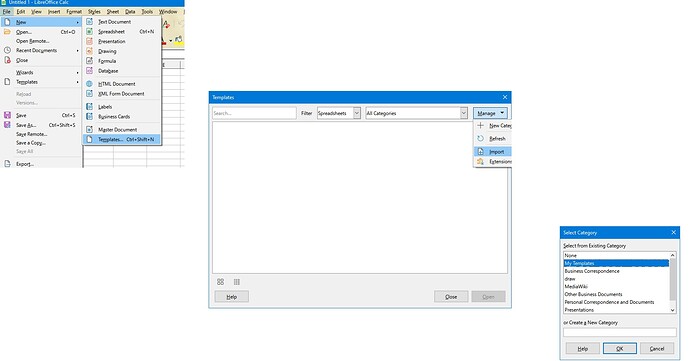 Import a new Template in Open Office