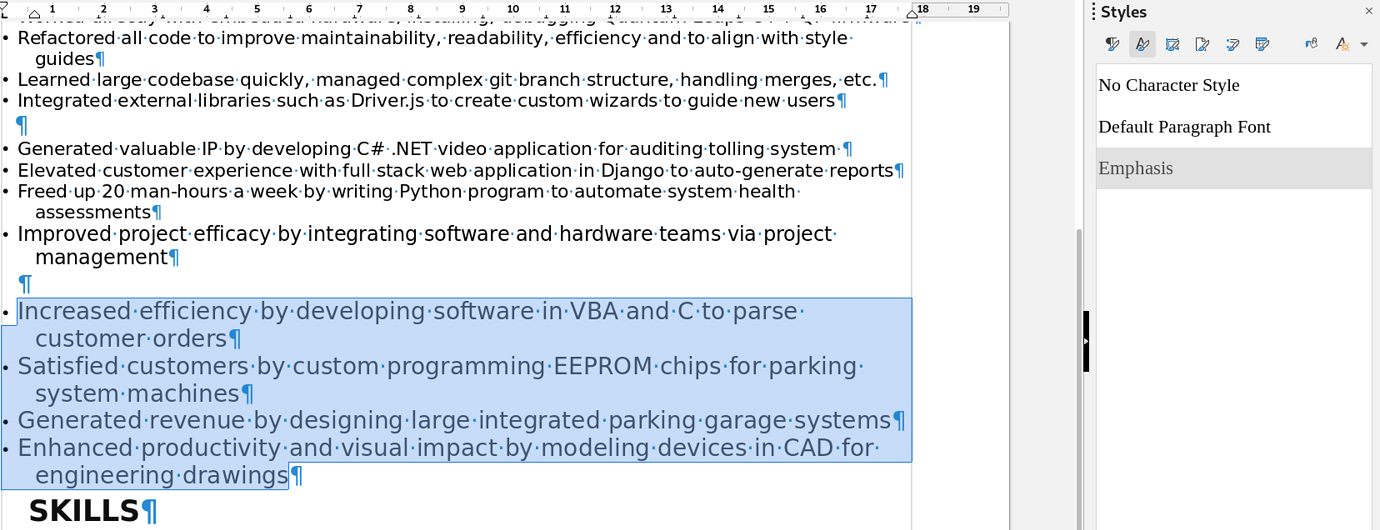 Style Inconsistency Custom style is inconsistent in different parts of the same document ...