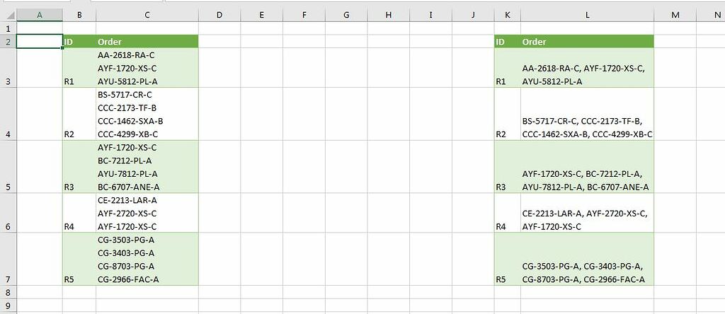 How To Split Values In A Cell In Excel Using Formula