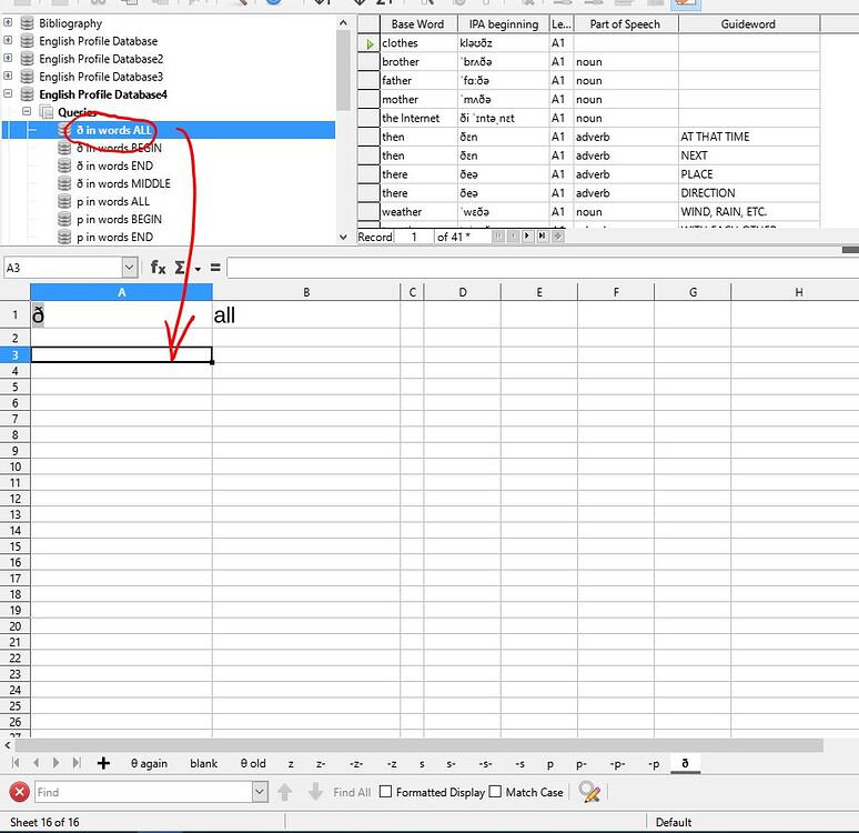 How to embed base query in calc and have it remain connected to the