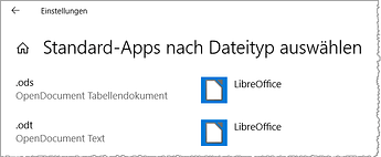 Windows - Standard Apps nach Dateityp auswählen