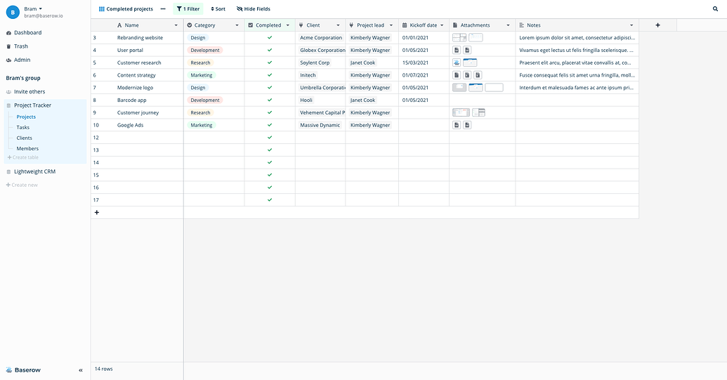 Calc schoolcheck default. BASEROW.