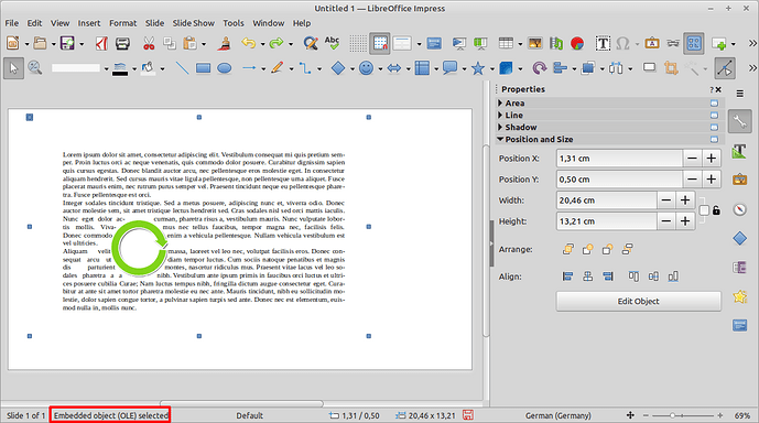 WriterOLE-ObjectInImpress