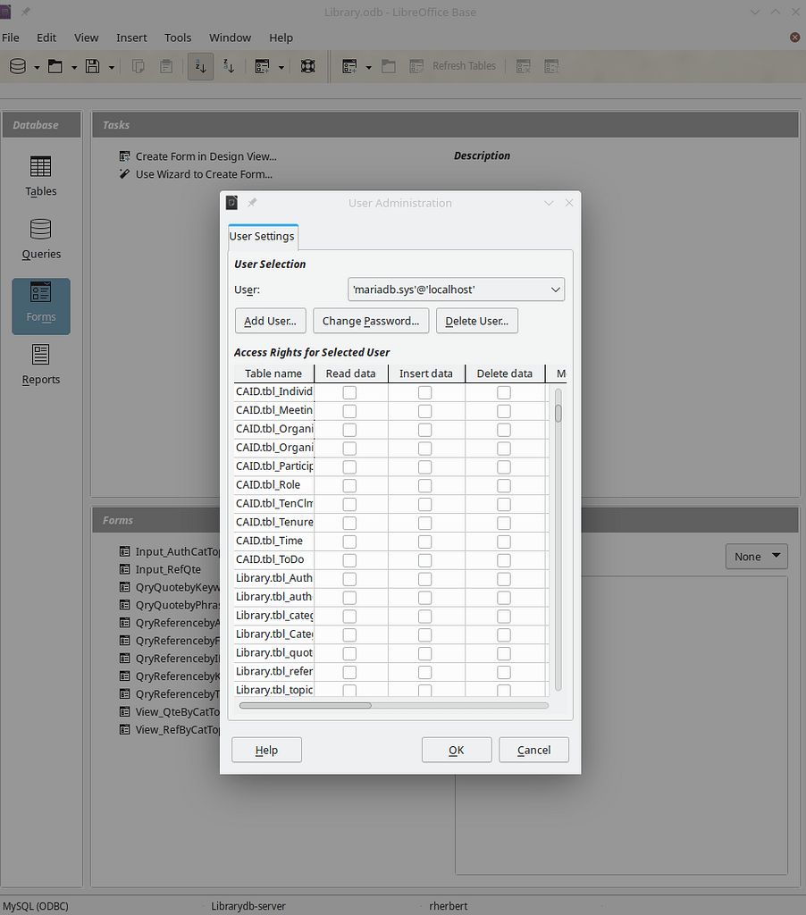 unable to change user rights assignment