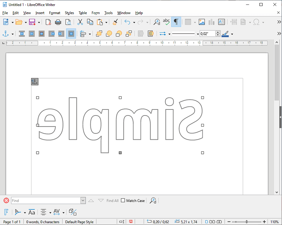 How do you flip text (make it appear backwards) - English - Ask LibreOffice