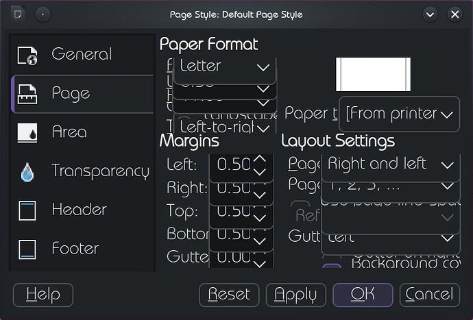 Page Style