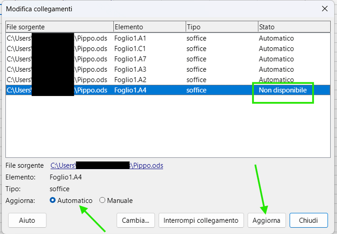 Collegamento automatico ND