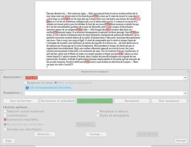 Remplacement de caractères échappés avec expression régulière